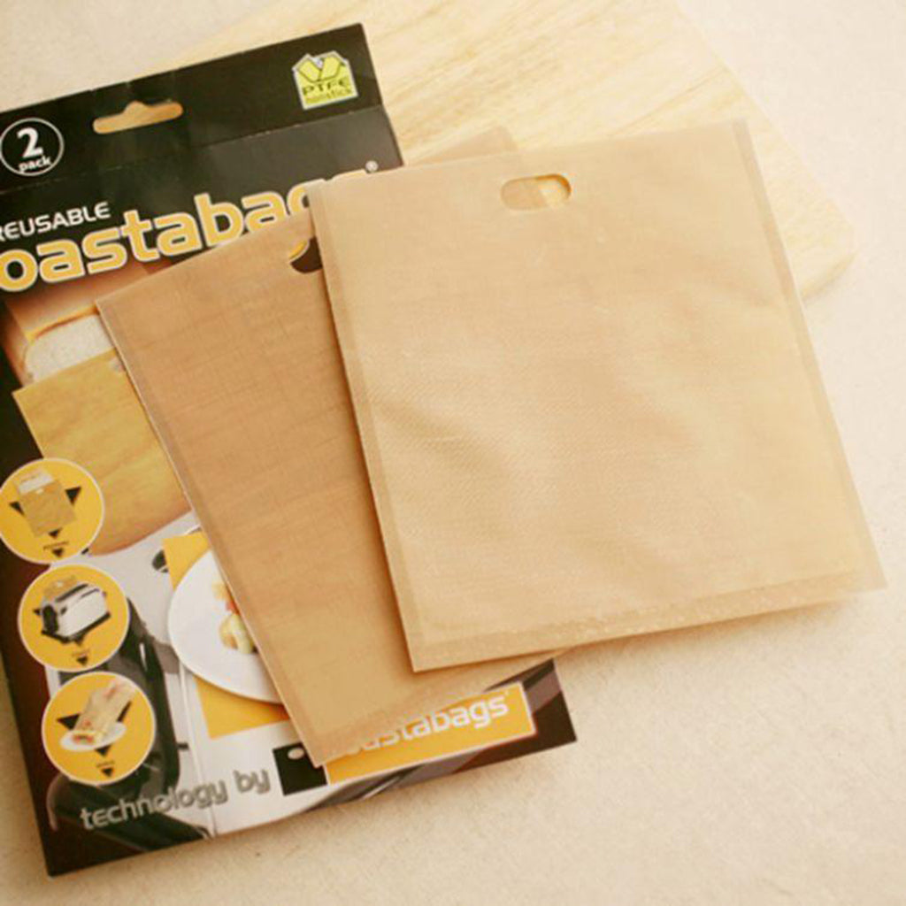5x Non-Stick Heat Resistant Sandwich Toaster Bags Safe Reusable Pastry Bags 16x18cm