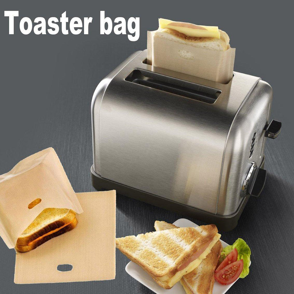 5x Non-Stick Heat Resistant Sandwich Toaster Bags Safe Reusable Pastry Bags 17x19cm