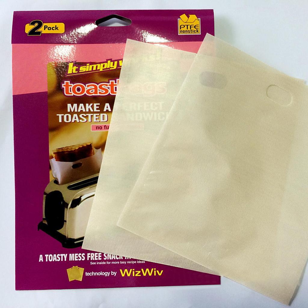 5x Non-Stick Heat Resistant Sandwich Toaster Bags Safe Reusable Pastry Bags 16x16.5cm