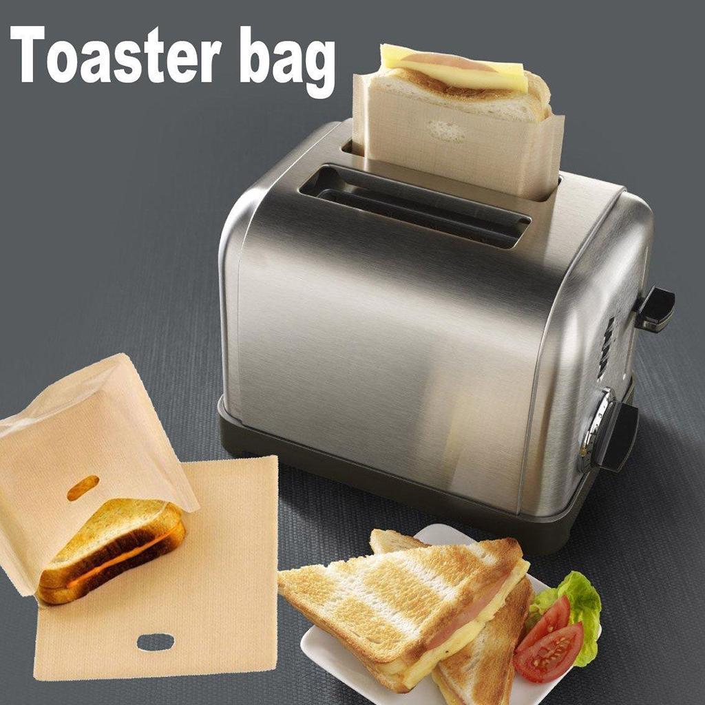 5x Non-Stick Heat Resistant Sandwich Toaster Bags Safe Reusable Pastry Bags 20x21.5cm