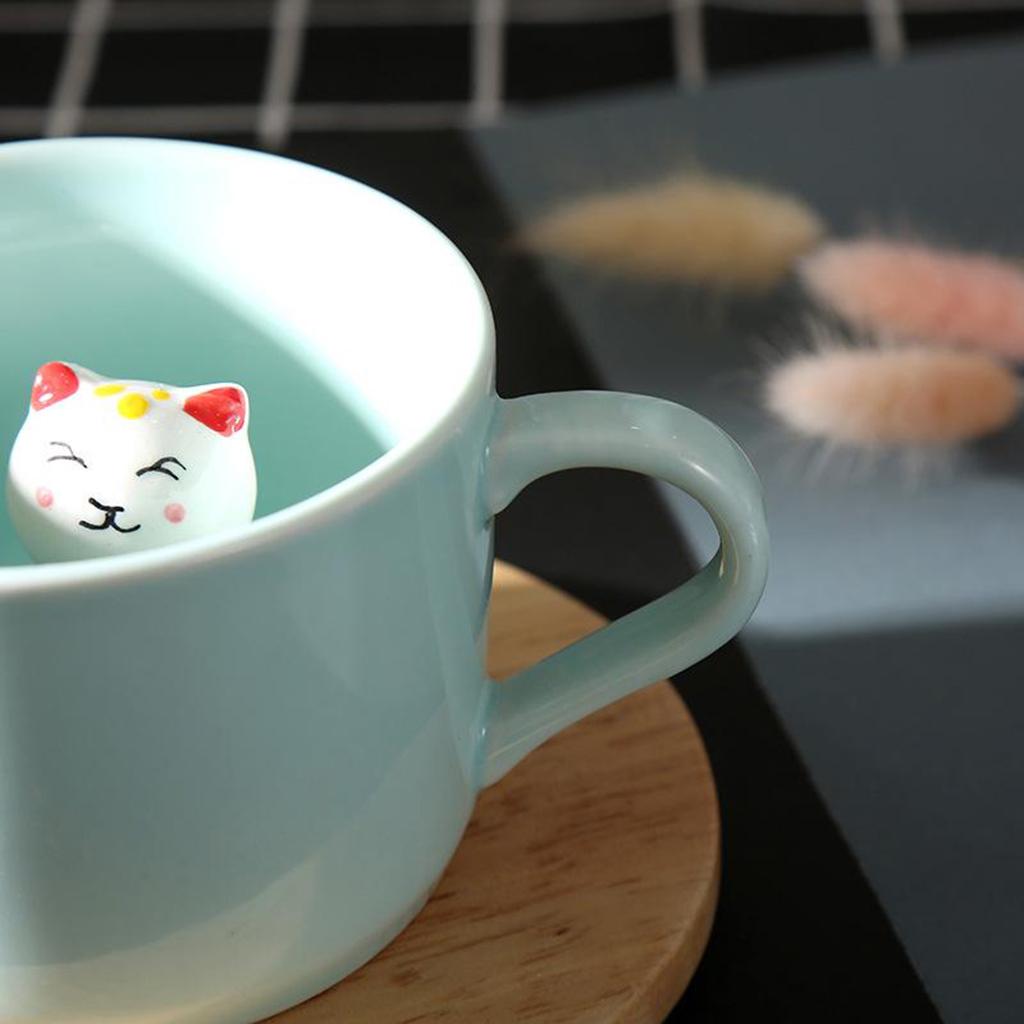 Ceramic Cup Cute Animals Inside Mug Coffee Tea Milk 3D Cartoon Mugs Kitten