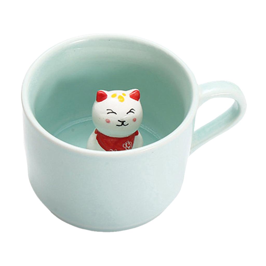 Ceramic Cup Cute Animals Inside Mug Coffee Tea Milk 3D Cartoon Mugs Kitten