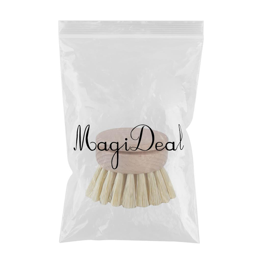 Dish Brush Wooden Handle Kitchen Brushes Nylon Bristle Natural Scrubber brush head