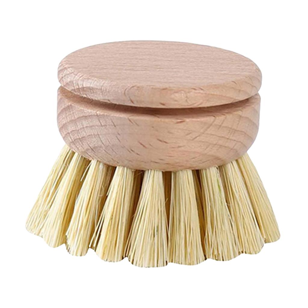 Dish Brush Wooden Handle Kitchen Brushes Nylon Bristle Natural Scrubber brush head