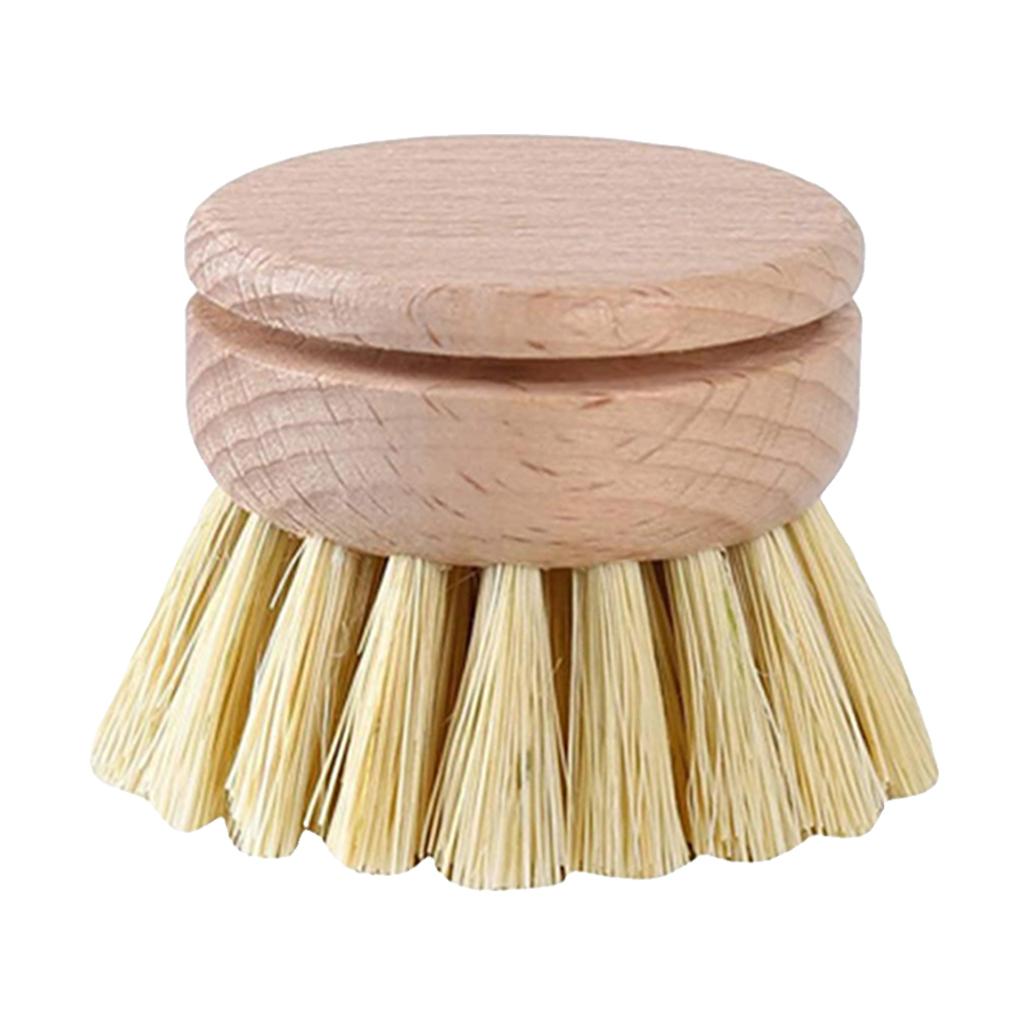 Dish Brush Wooden Handle Kitchen Brushes Nylon Bristle Natural Scrubber brush head