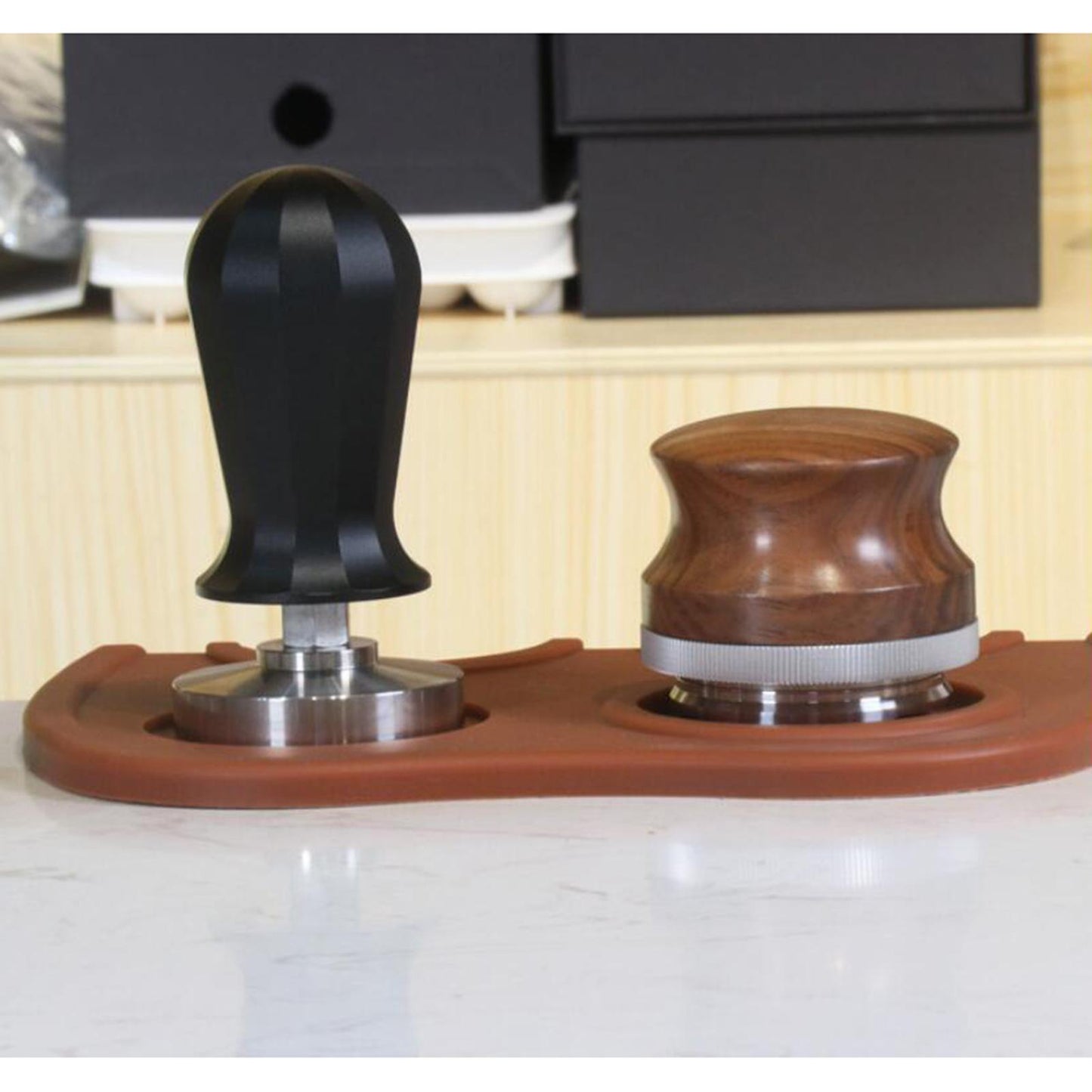 Coffee Tamper Tools Press Level Espresso Tamper Unbiased with Anti Pressure 58mm Style2