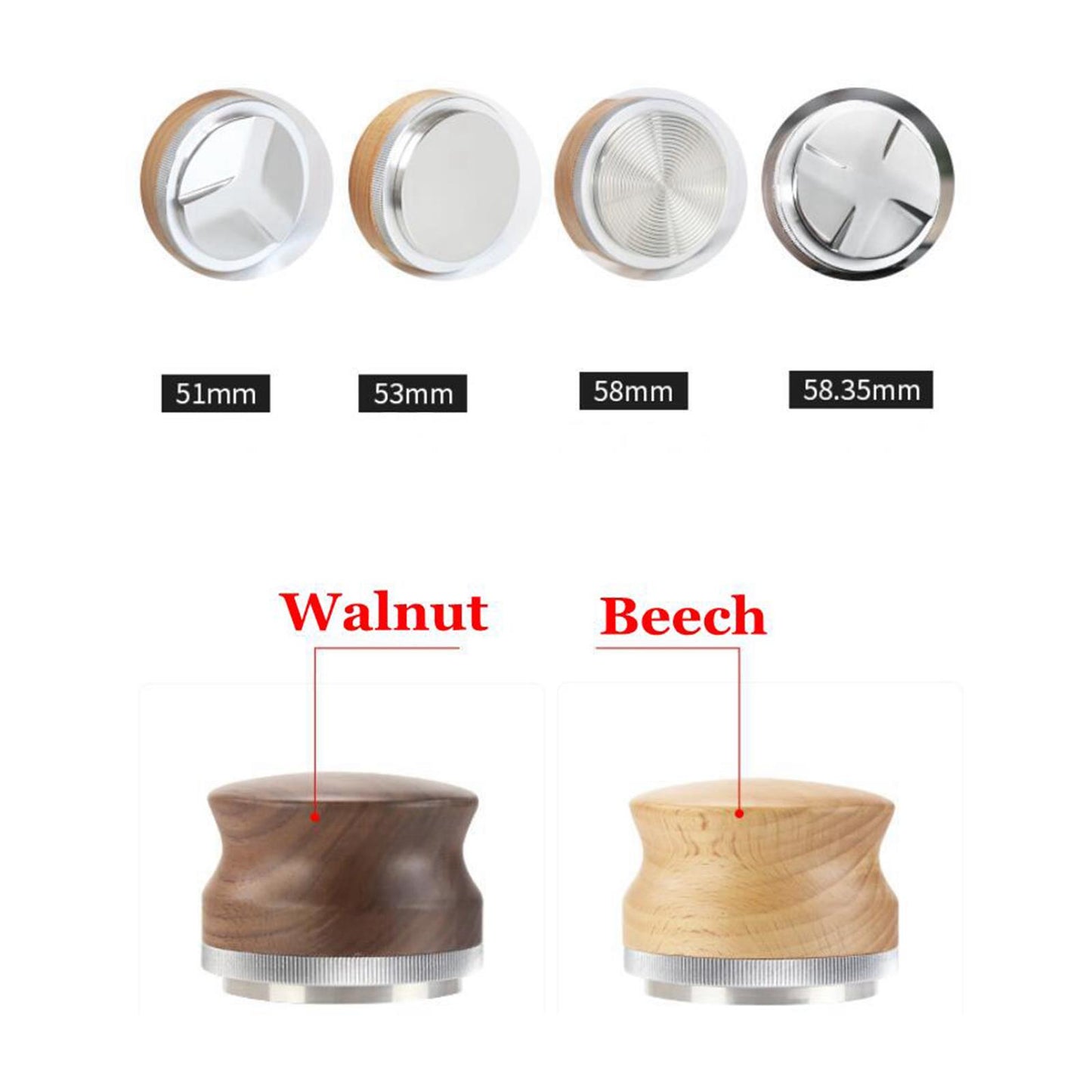 Coffee Tamper Tools Press Level Espresso Tamper Unbiased with Anti Pressure 58mm Style3
