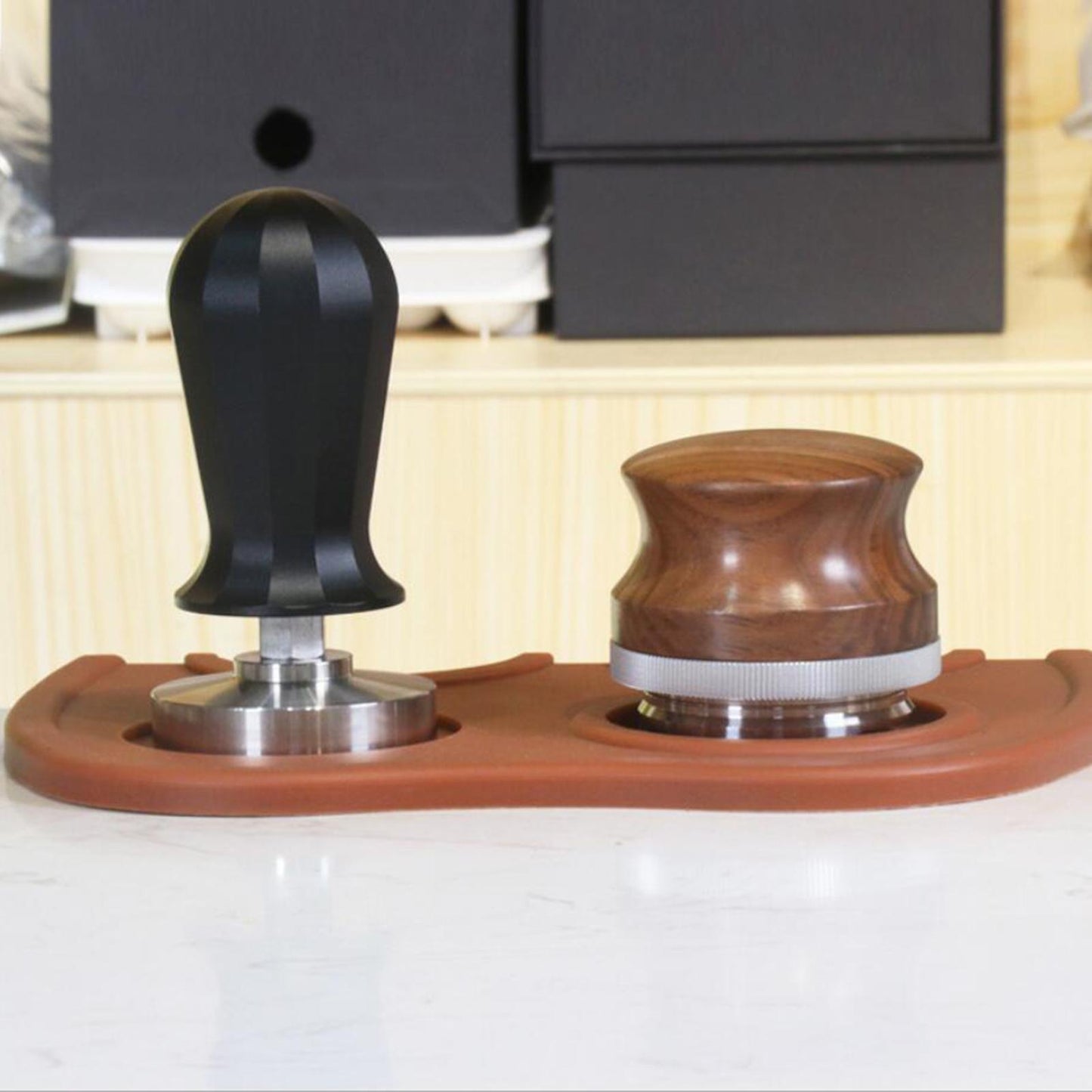 Coffee Tamper Tools Press Level Espresso Tamper Unbiased with Anti Pressure 58mm Style5