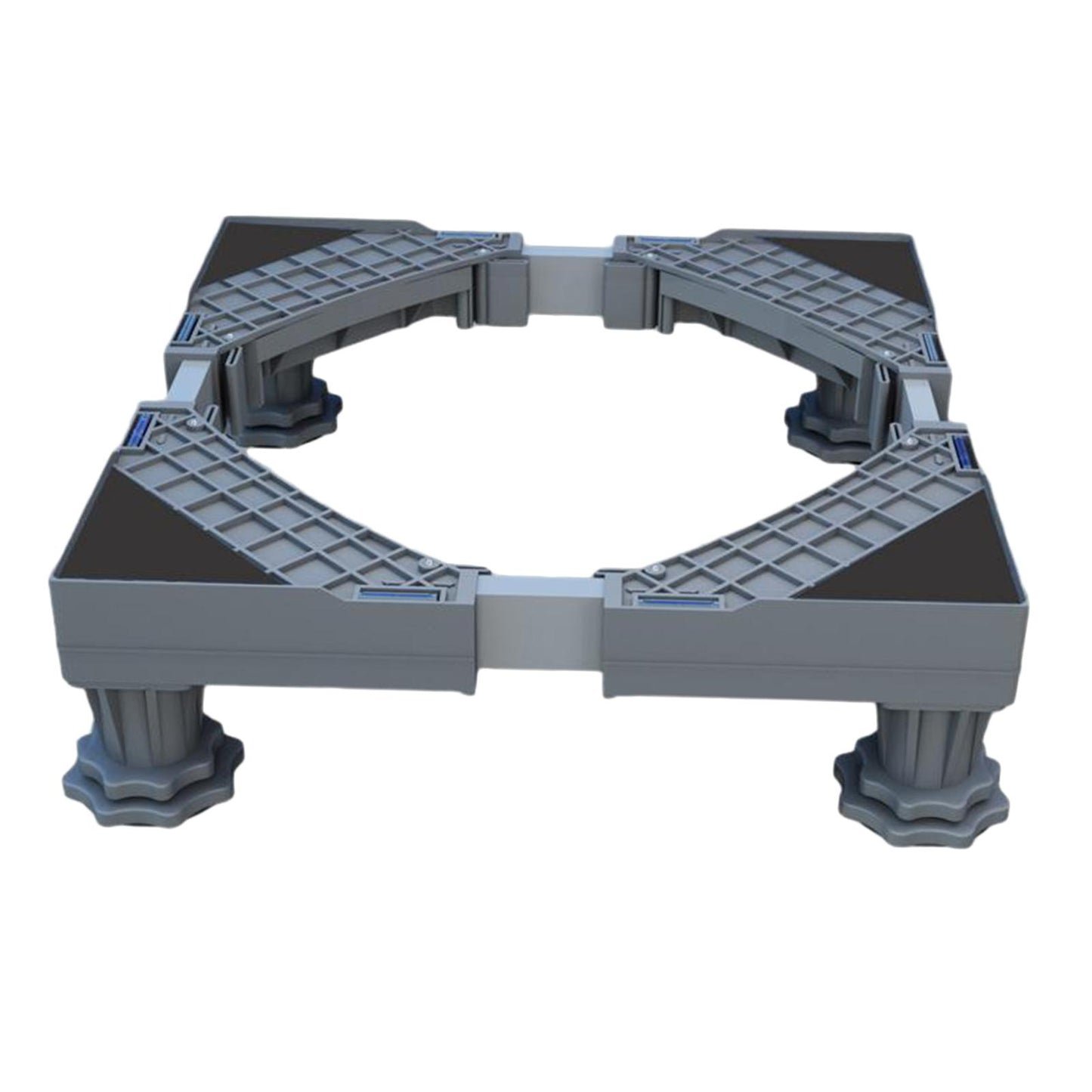 Adjustable Washing Machine Stand Stable Fridge Base Support 4 Strong Feet Gray