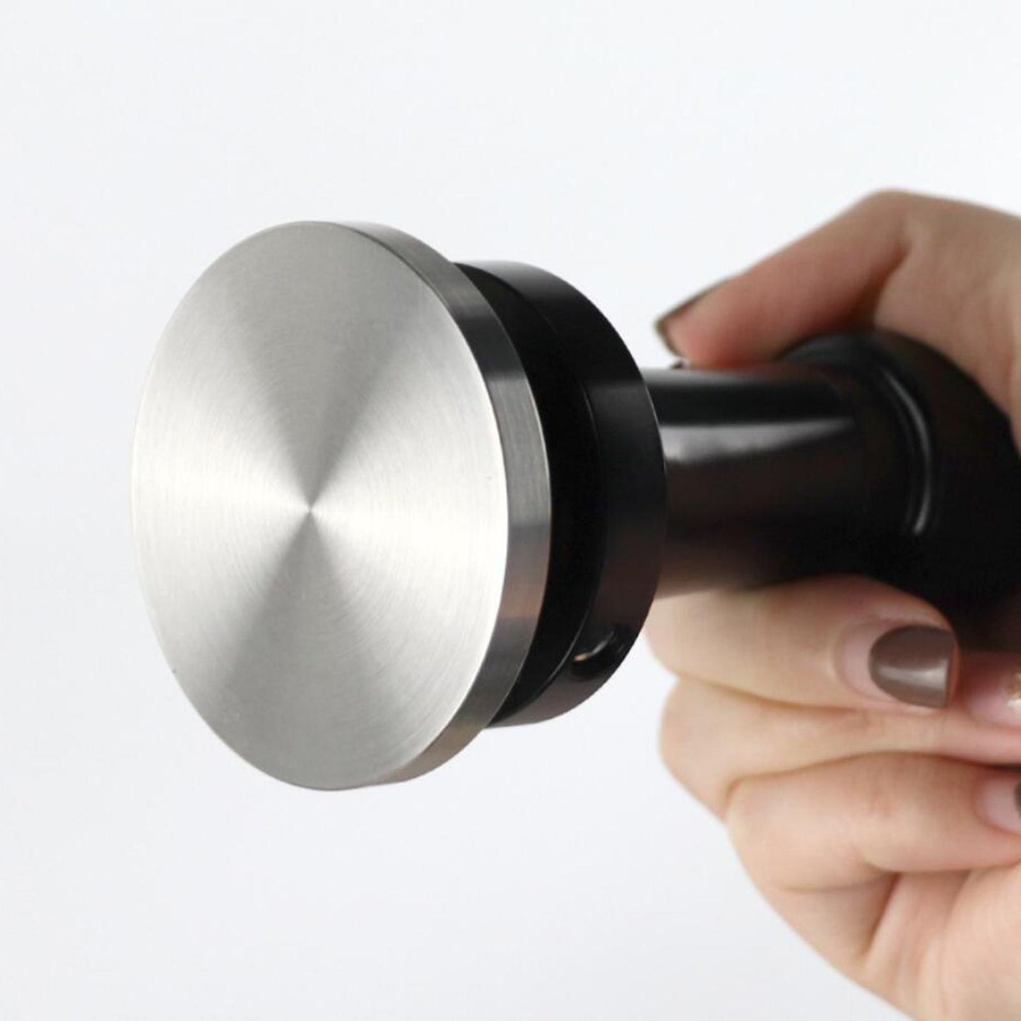 Professional Espresso Coffee Tamper Stainless Steel for Coffee Beans Powder Black 53mm