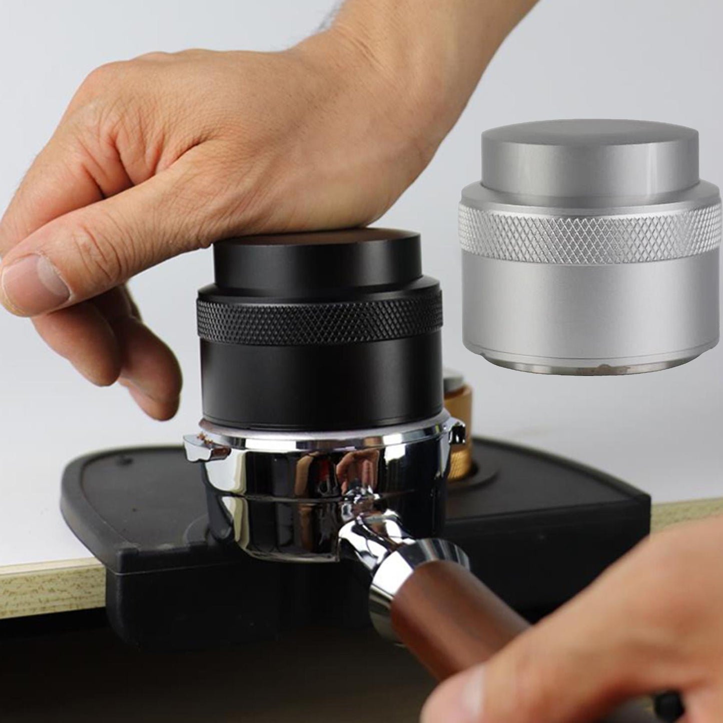 51mm/58mm Coffee Distributor Coffee Dispenser Powder Hammer Stainless Steel Silver 51mm