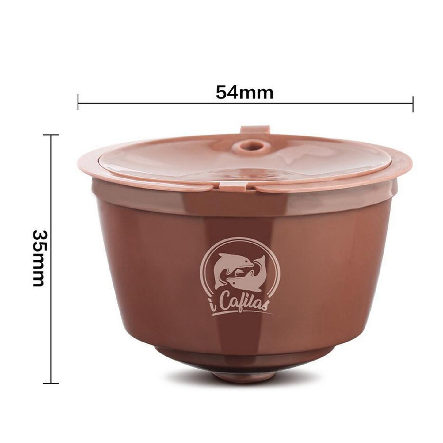 Refillable Coffee Capsule Cup For Nescafes Coffee Machine Brown