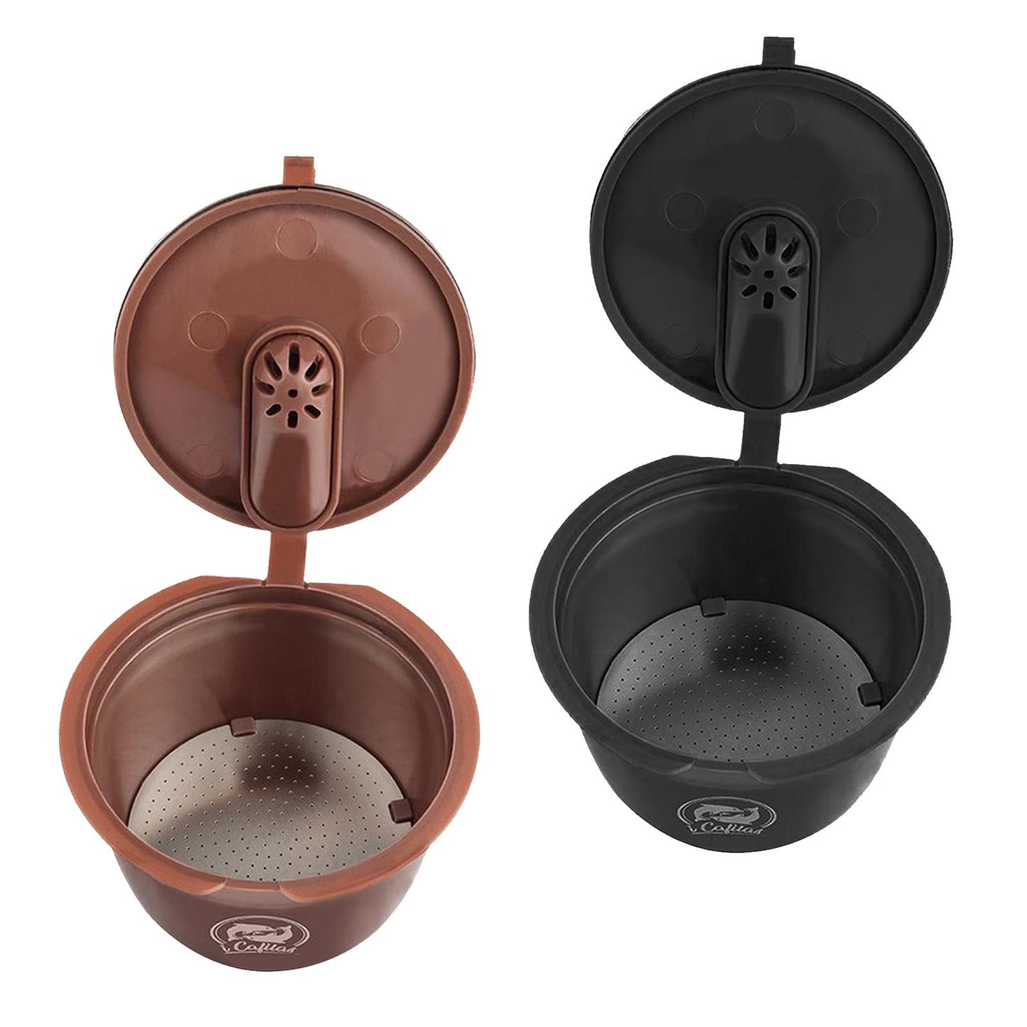 Refillable Coffee Capsule Cup For Nescafes Coffee Machine Brown