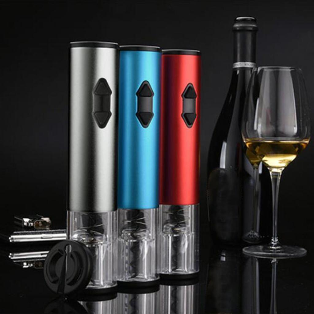 Electric Wine Opener Automatic Cordless Corkscrew Bottle Tool Battery Power Red