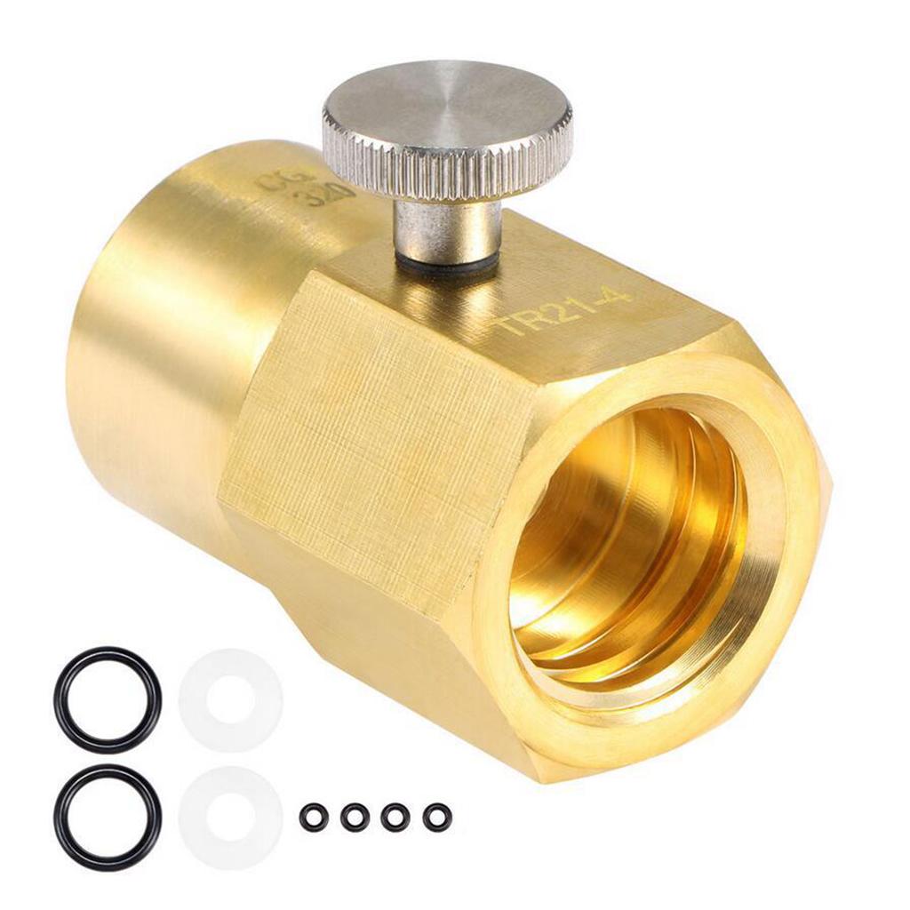 CO2 Refill Adapter TR21-4 to CGA320/ W21.8 Connector TR21-4 to CGA320