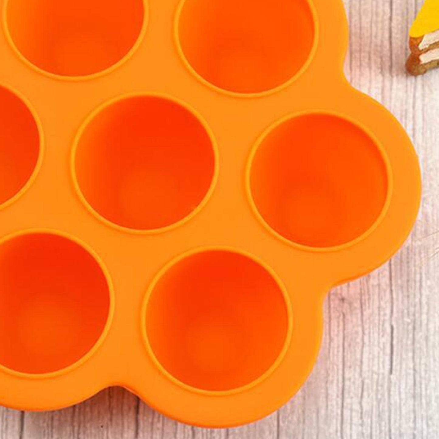 Infant Breast Milk Freezer Tray Weaning Storage Box 7 Grids with Clip-on Lid orange
