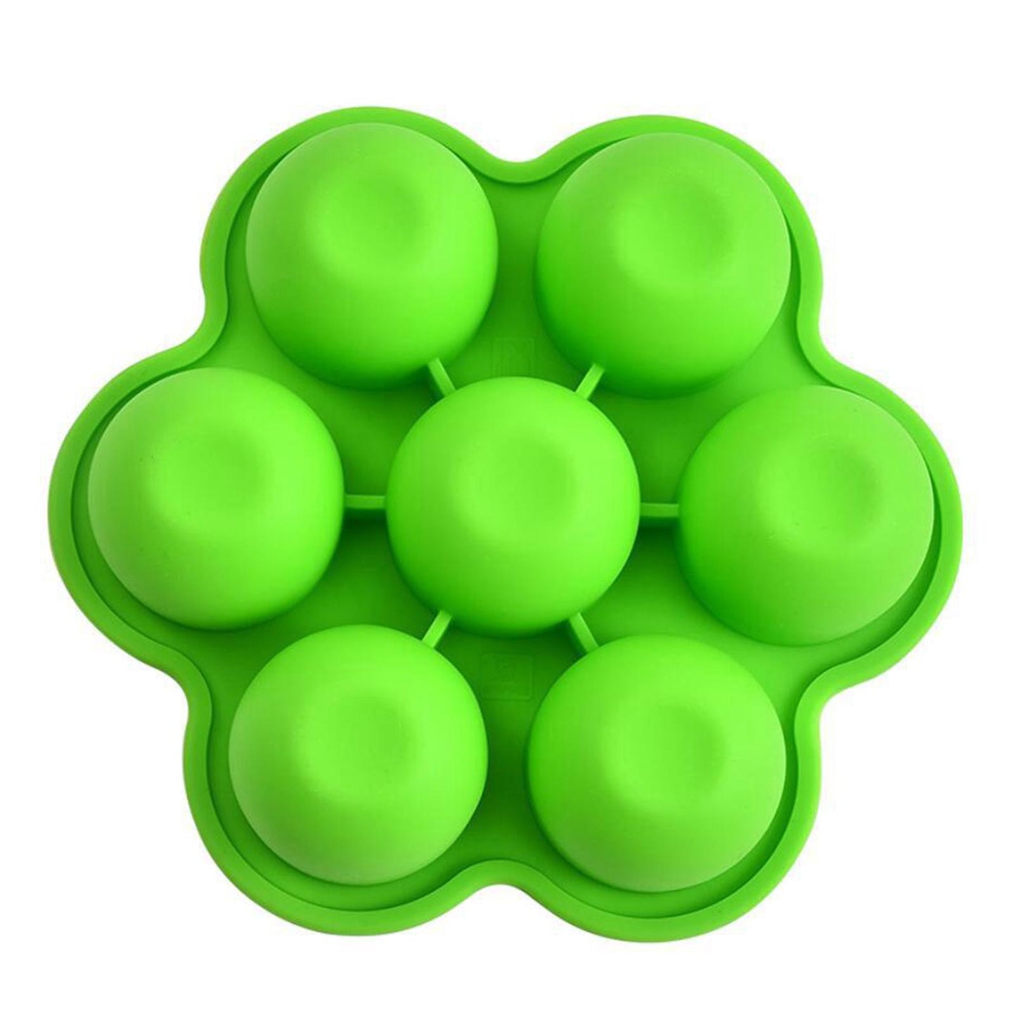 Infant Breast Milk Freezer Tray Weaning Storage Box 7 Grids with Clip-on Lid green