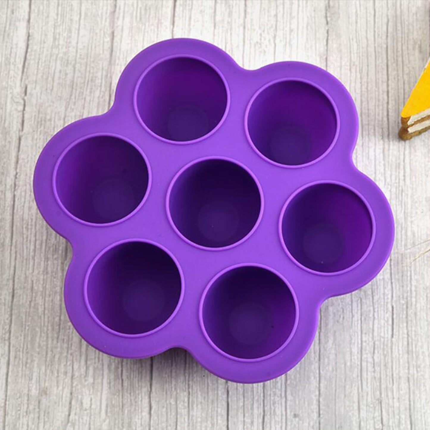 Infant Breast Milk Freezer Tray Weaning Storage Box 7 Grids with Clip-on Lid purple