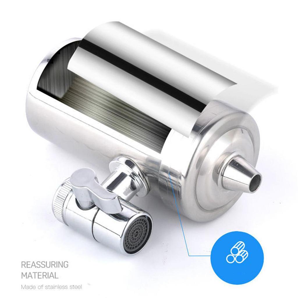 Stainless Faucet Mount Water Filter BPA Free Activated Carbon Water Purifier