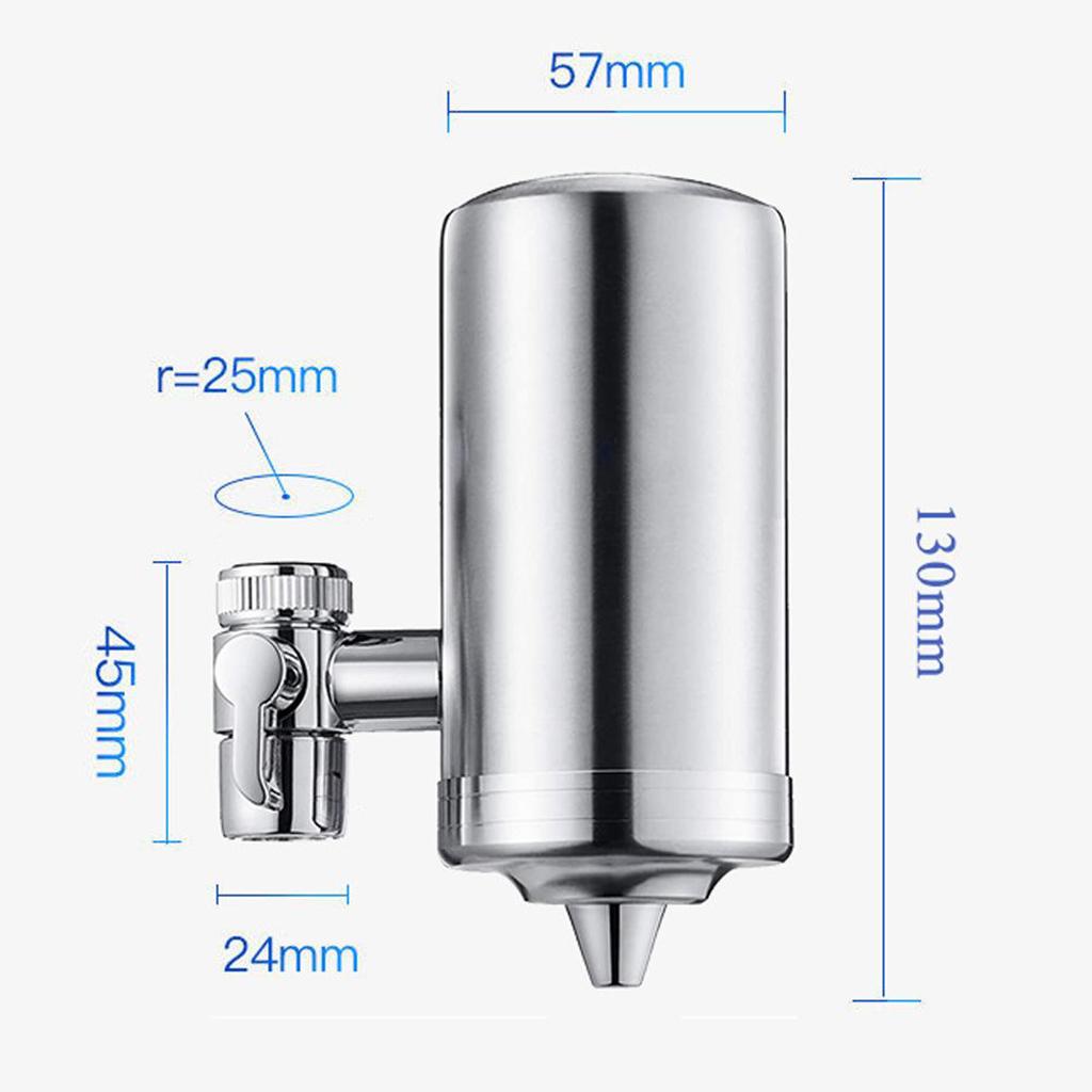 Stainless Faucet Mount Water Filter BPA Free Activated Carbon Water Purifier