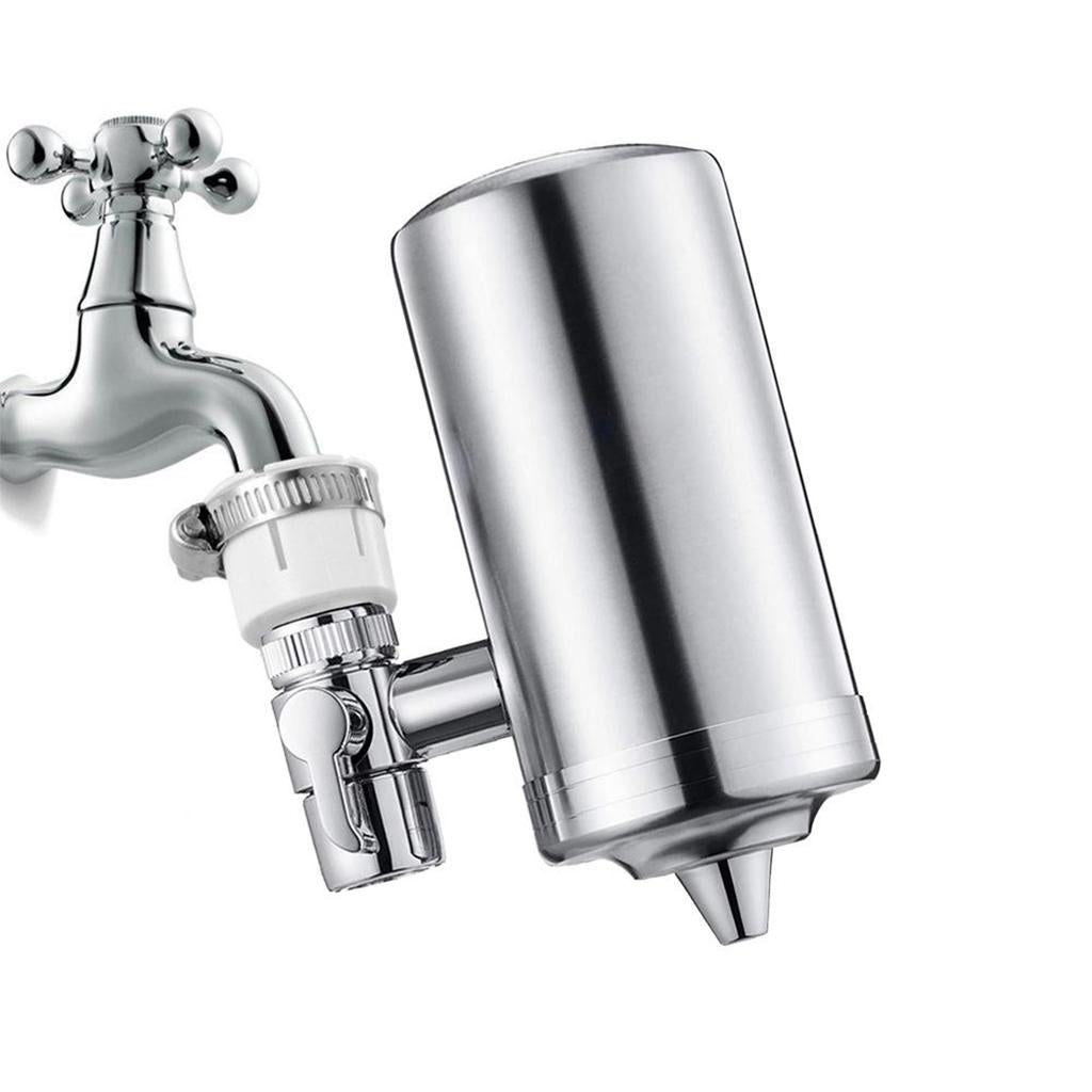 Stainless Faucet Mount Water Filter BPA Free Activated Carbon Water Purifier