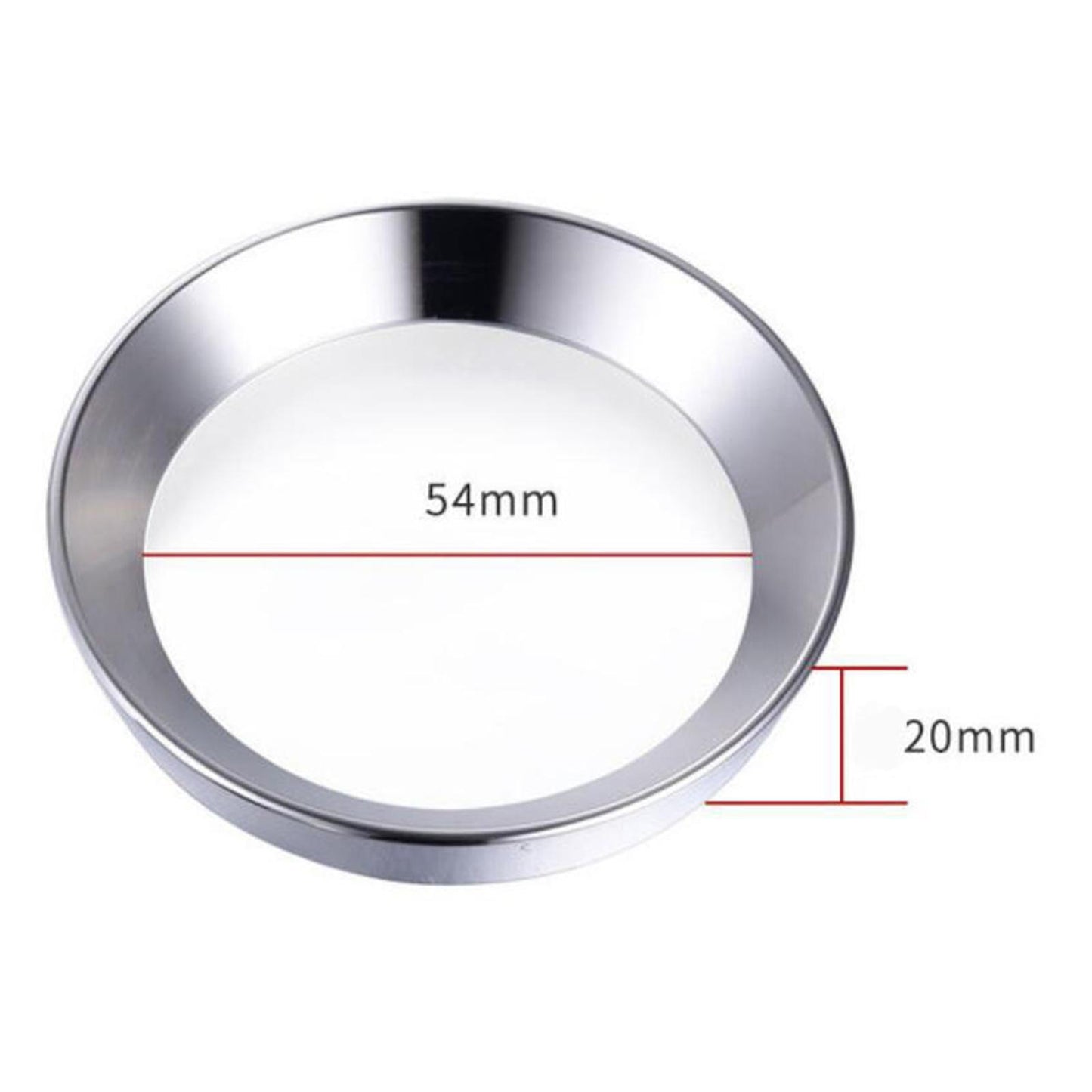 Stainless Steel Espresso Coffee Dosing Ring Funnel 54mm