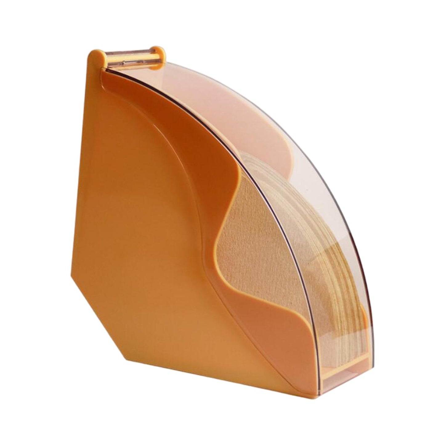 Dust-proof Large Coffee Filter Holder Box Dispenser Shelf for Home Kitchen orange