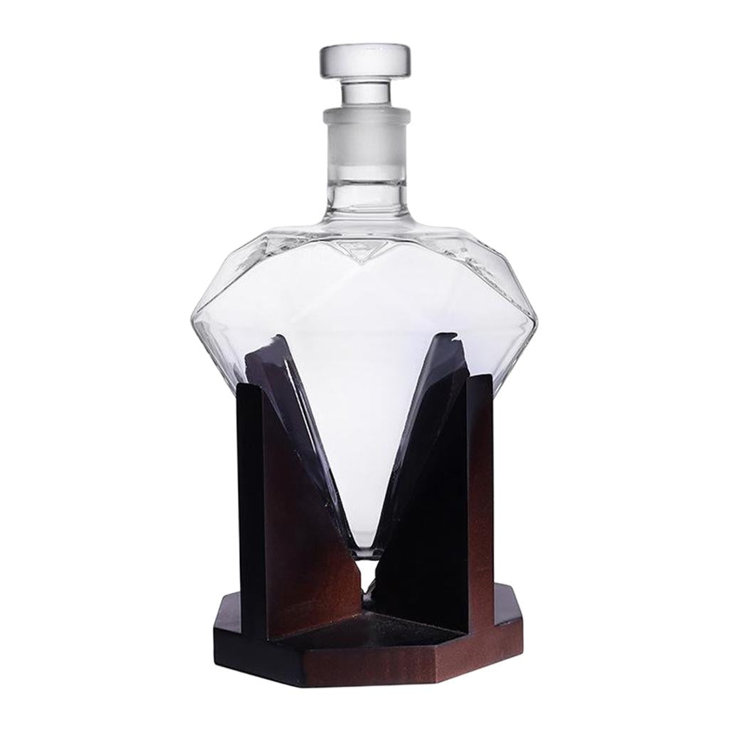 850ml Glass Diamond Whiskey Decanter Vodka Wine Bourbon Wine Pourer Party