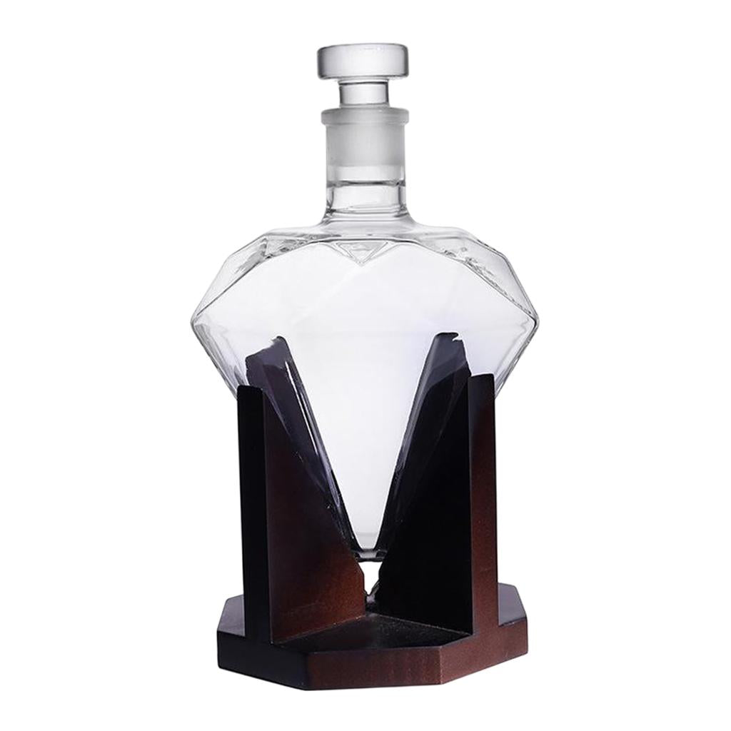 850ml Glass Diamond Whiskey Decanter Vodka Wine Bourbon Wine Pourer Party