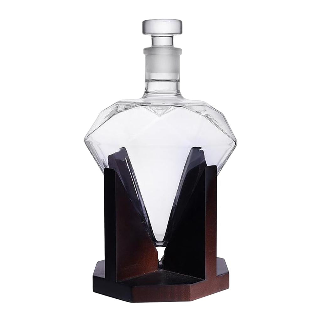 850ml Glass Diamond Whiskey Decanter Vodka Wine Bourbon Wine Pourer Party