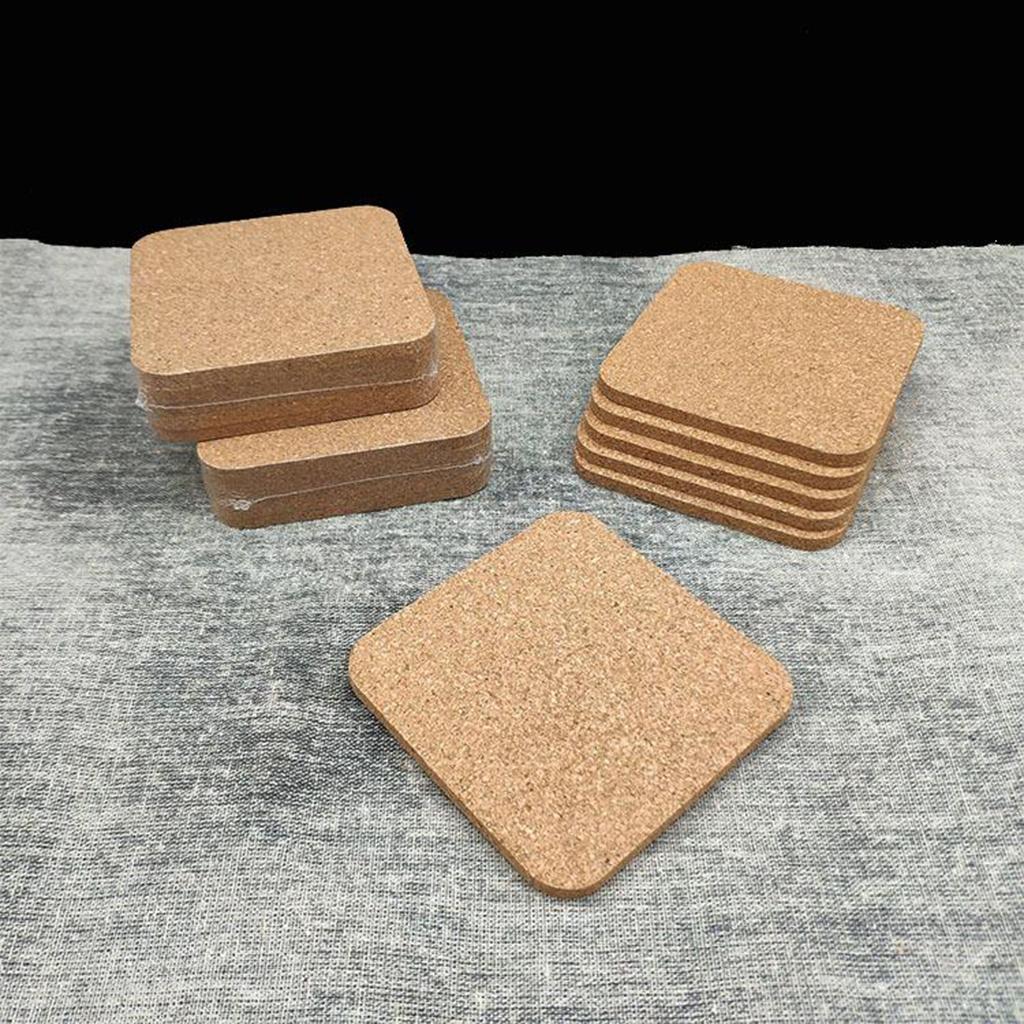 Drink Coasters Set Of 10 Square Coaster Tea Coffee Cup Mat Home Table Decor