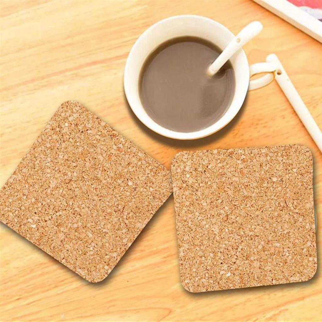 Drink Coasters Set Of 10 Square Coaster Tea Coffee Cup Mat Home Table Decor