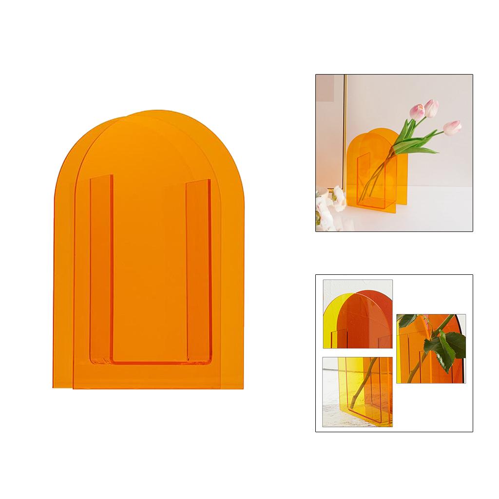 Acrylic Vase Flower Planter Pots Container Home Garden Decoration Style 5