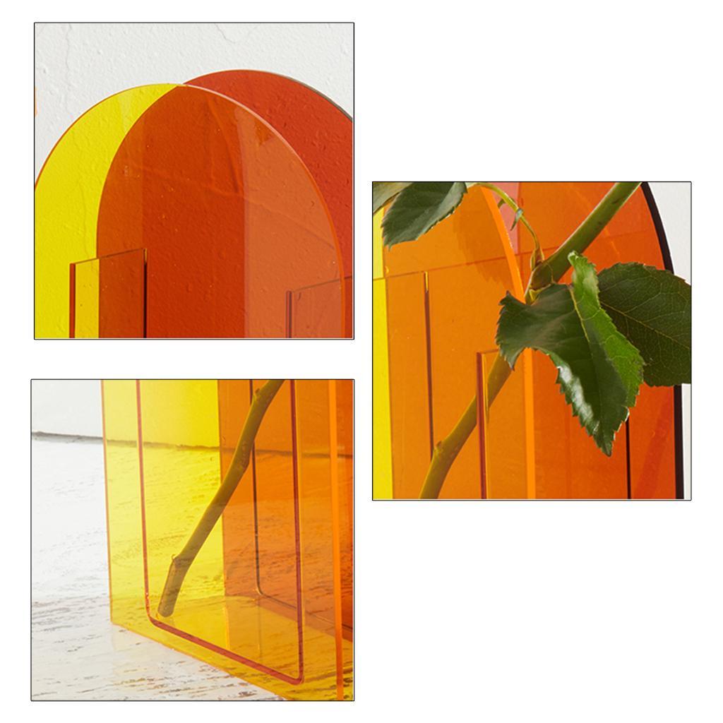 Acrylic Vase Flower Planter Pots Container Home Garden Decoration Style 5