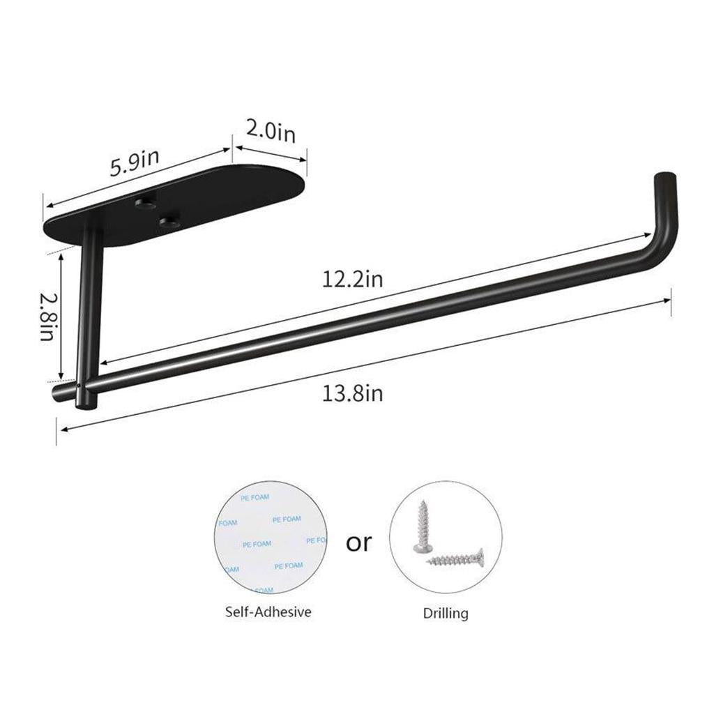 Paper Towel Holder Under Cabinet Mount Self Adhesive Paper Towel Holder