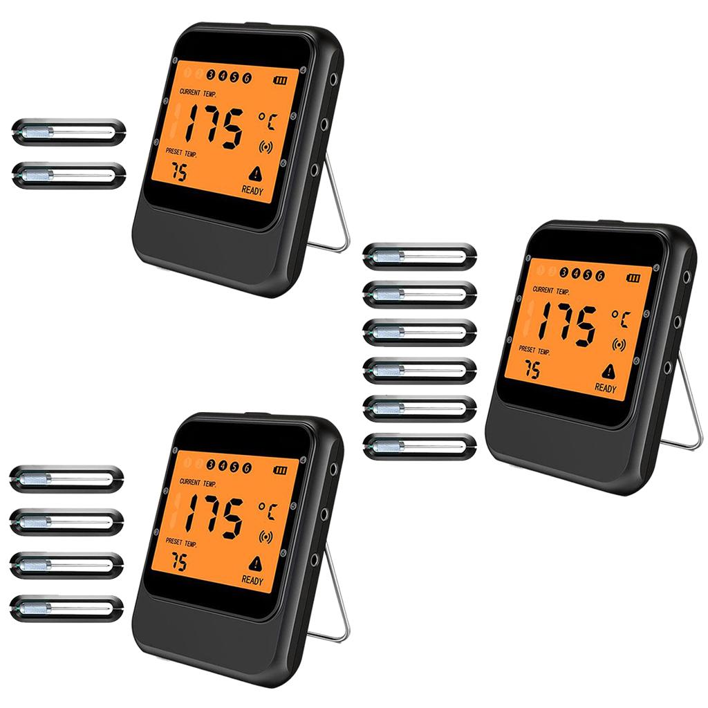 Bluetooth Meat Thermometer Large LCD Display Cooking Thermometer 2 Probes