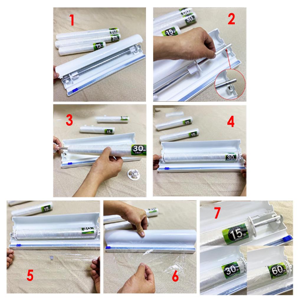 Food Freshness Dispenser Preservative Film Unwinding Cutting Foil Cling