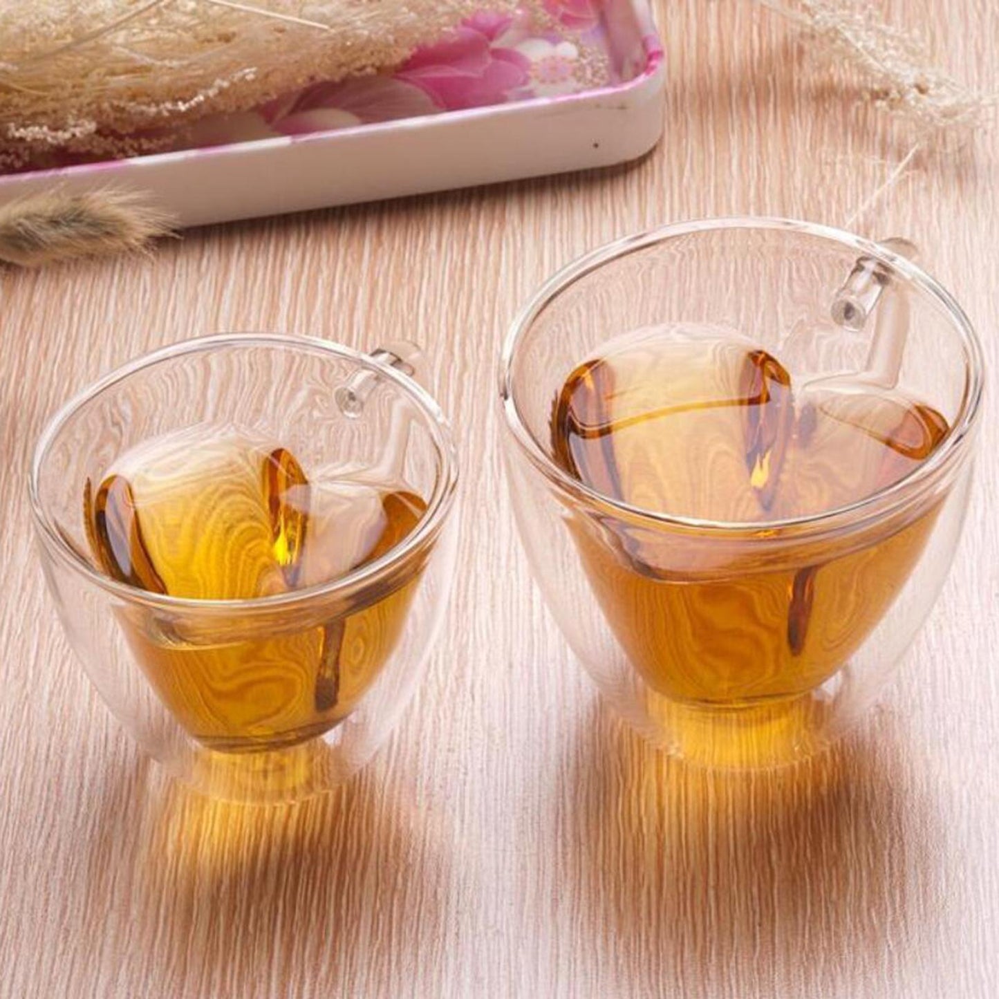 Small Clear Glass Tea Coffee Cup Mug Hot Chocolate Home KItchen Mugs 180ml