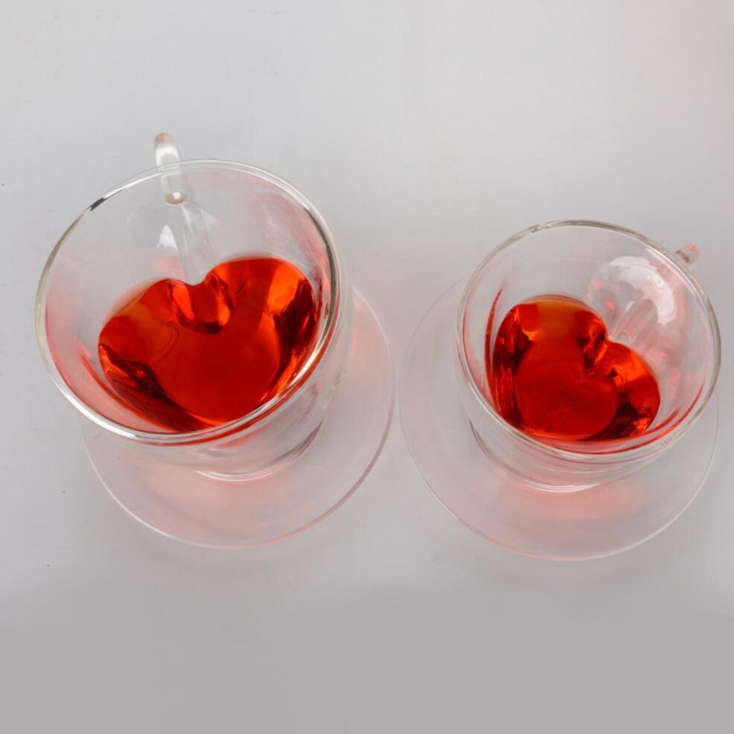 Small Clear Glass Tea Coffee Cup Mug Hot Chocolate Home KItchen Mugs 240ml