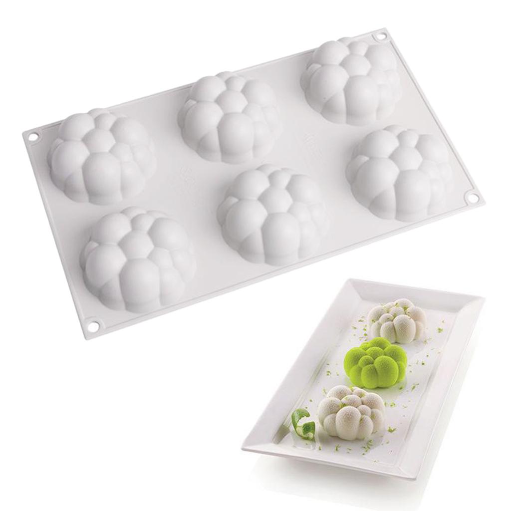 6 Holes Silicone Mold Mousse Baking Mould For DIY Cake Dessert Chocolate