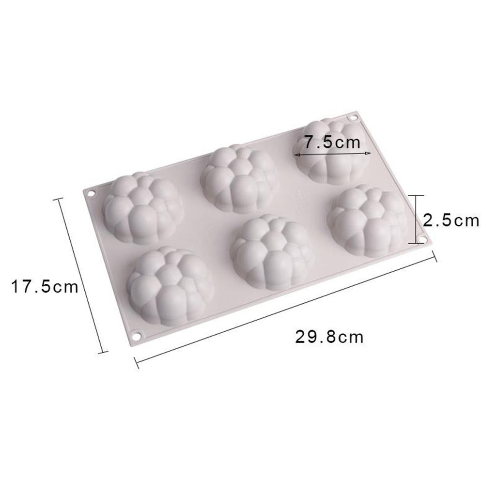 6 Holes Silicone Mold Mousse Baking Mould For DIY Cake Dessert Chocolate