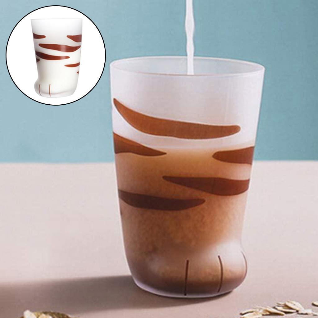 Milk Glasses Cup Cute Cat Claw Print Coffee Tea Mugs Kitchen Style A