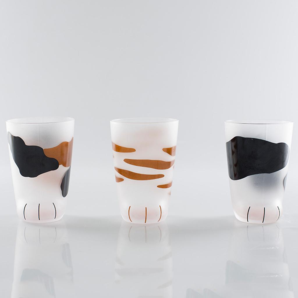 Milk Glasses Cup Cute Cat Claw Print Coffee Tea Mugs Kitchen Style A