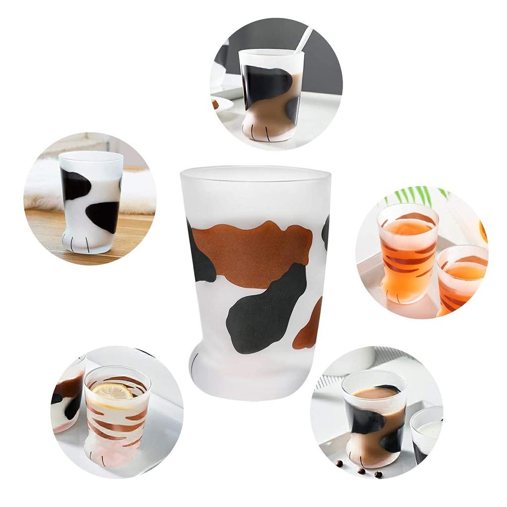 Milk Glasses Cup Cute Cat Claw Print Coffee Tea Mugs Kitchen Style B