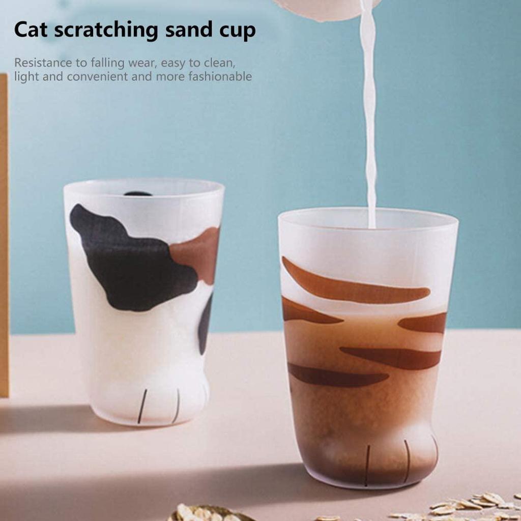 Milk Glasses Cup Cute Cat Claw Print Coffee Tea Mugs Kitchen Style B