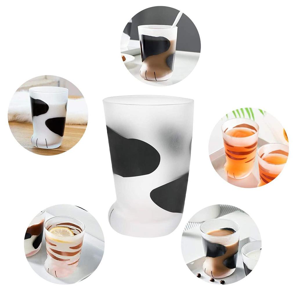 Milk Glasses Cup Cute Cat Claw Print Coffee Tea Mugs Kitchen Style C