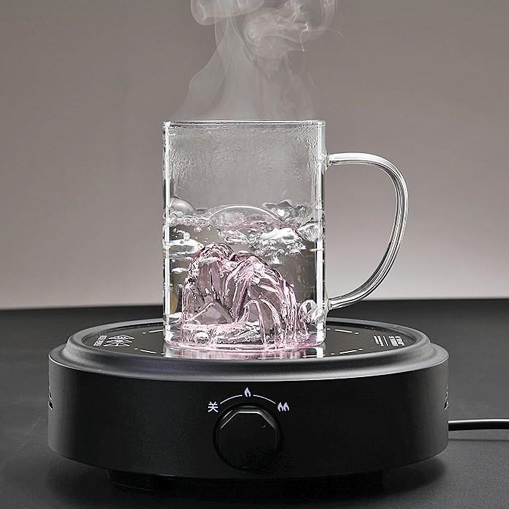 Glass Tea Cup with Lid Filter Glass Cup Travel Teacup Teaware Water Mug Pink
