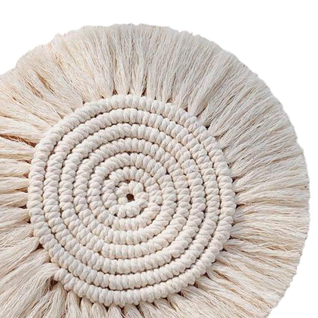 Handmade Braided Cup Mat Macrame Coasters Pad Table Mat Cotton Style 1