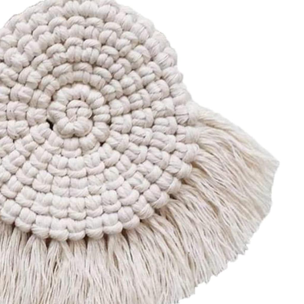 Handmade Braided Cup Mat Macrame Coasters Pad Table Mat Cotton Style 2