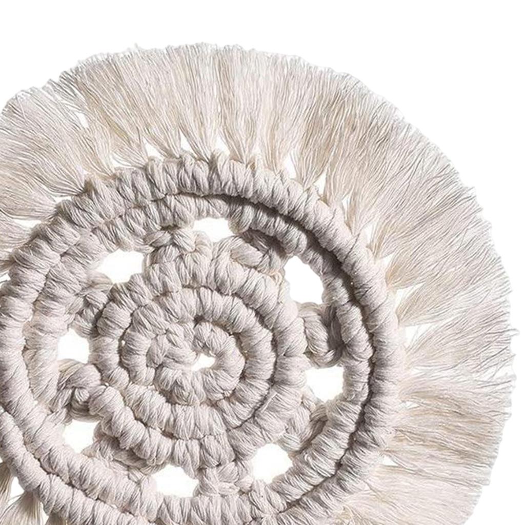 Handmade Braided Cup Mat Macrame Coasters Pad Table Mat Cotton Style 3
